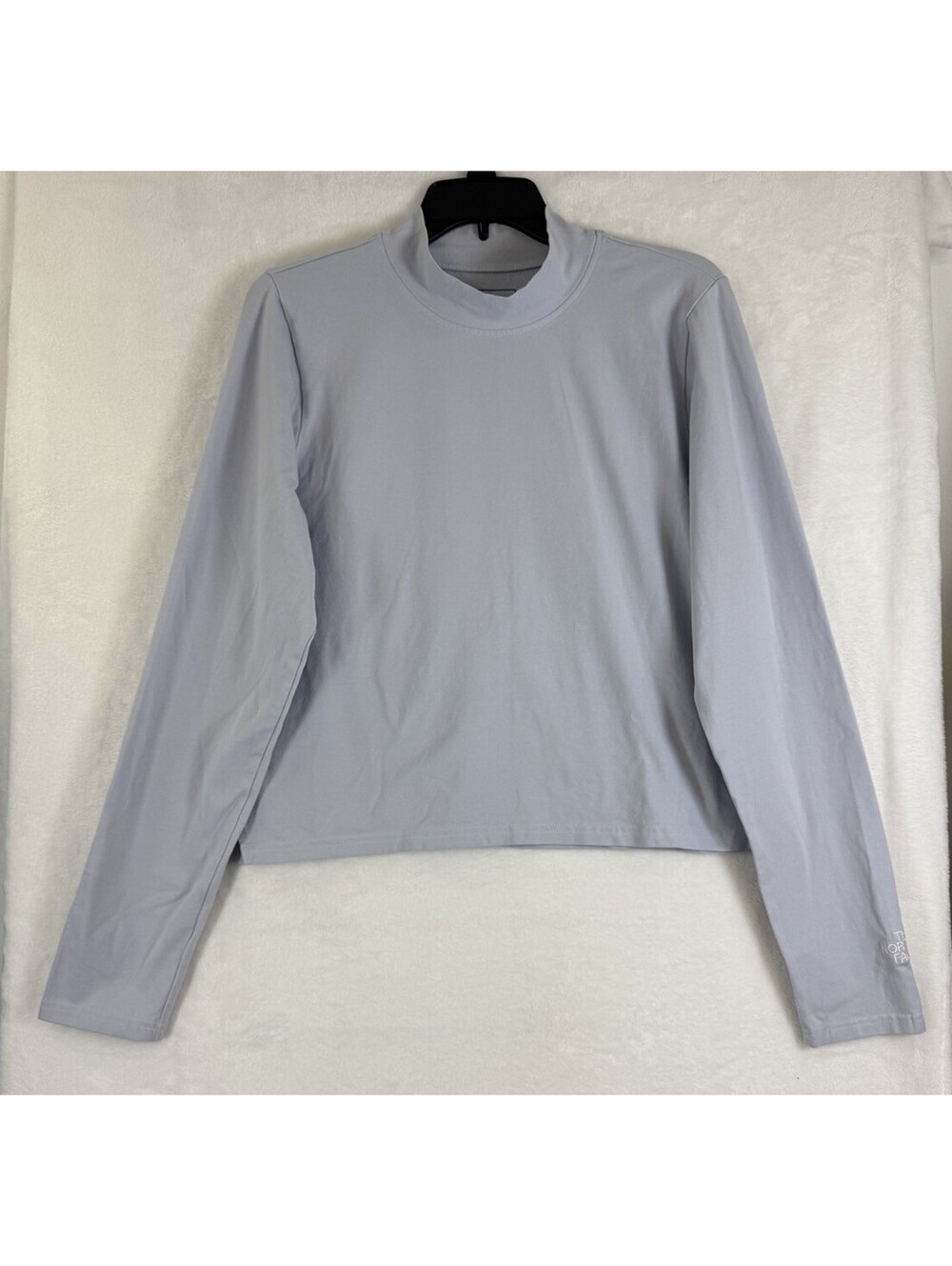 The North Face Top XXL Mock Turtleneck Long Sleeve Knit Light Blue Womens